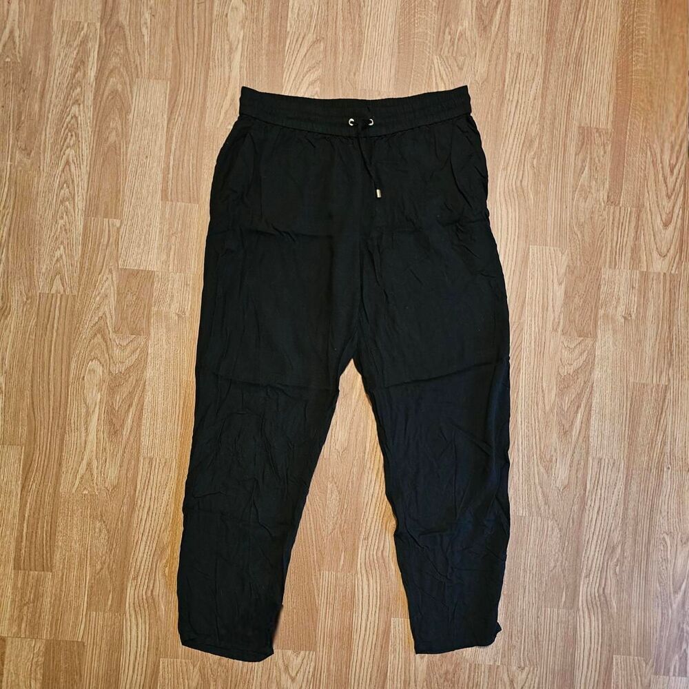 H&M Women's Black Elastic Waistband Pants Size 14